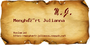 Menyhárt Julianna névjegykártya